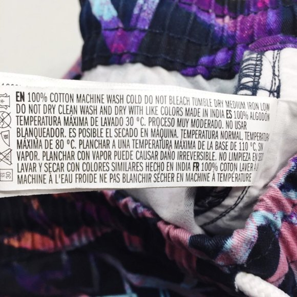 Tribal Print Zipcode Shorts Elastic Waist Drawstring Bermuda L - Picture 7 of 11